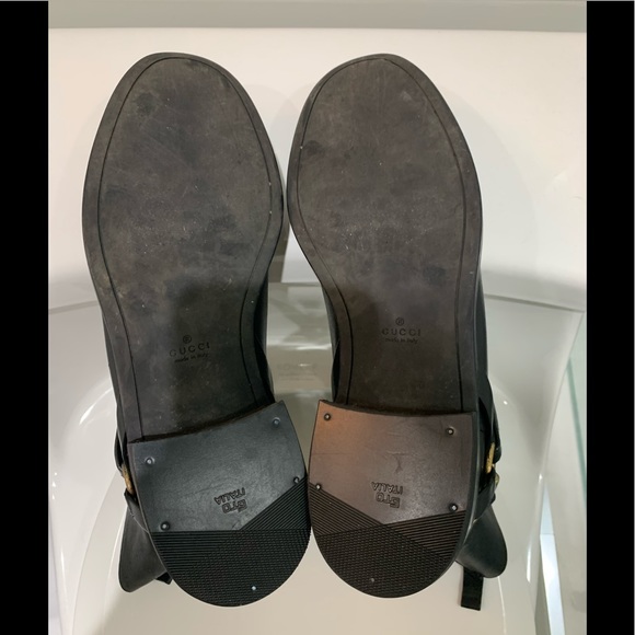 GUCCI Black Leather Horsebit Ankle Boots size 40 - Picture 8 of 14